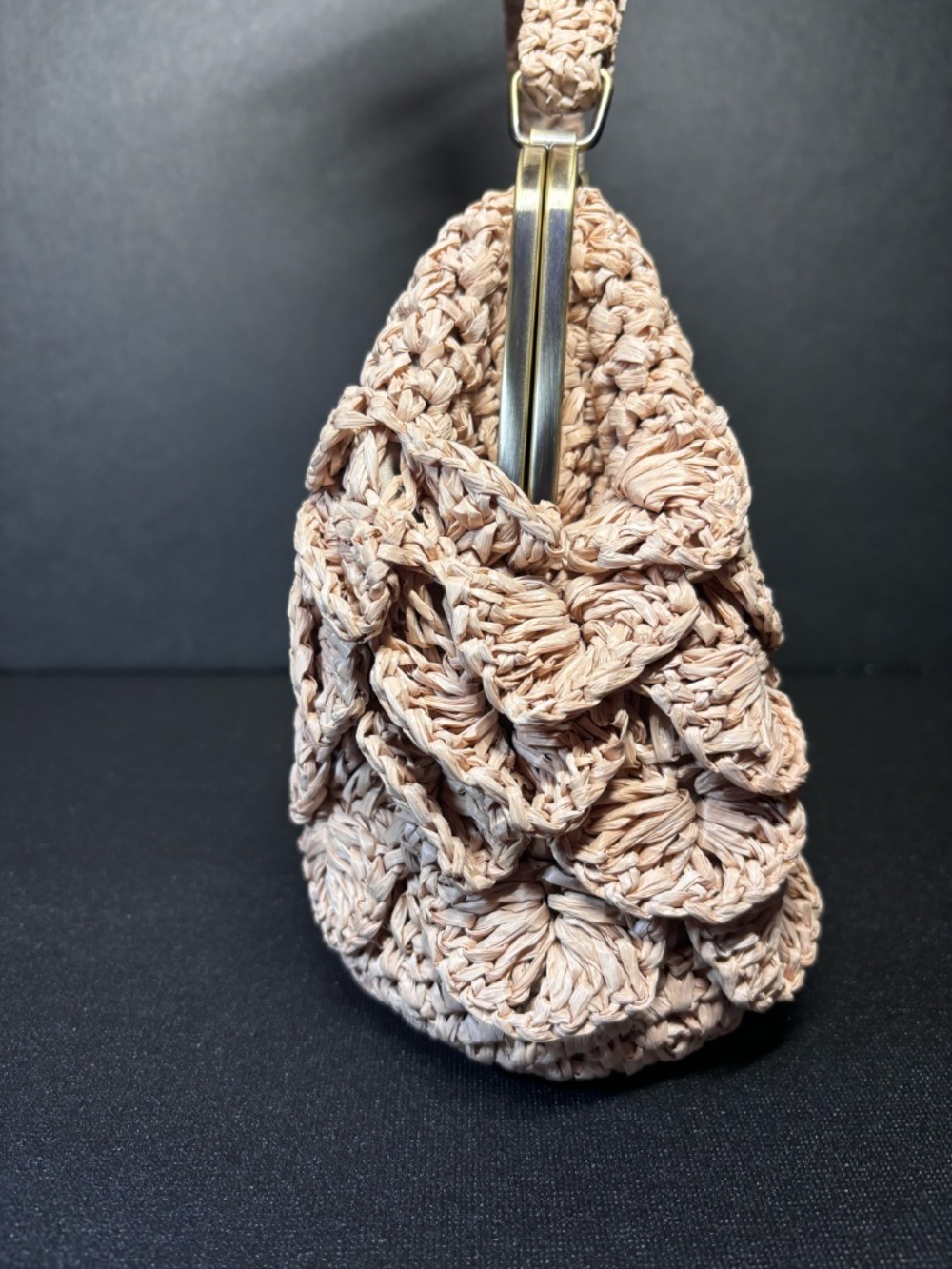 Patricia Nash Laureana Natural Scalloped Raffia Kiss Lock Handbag Boho  NWT - Picture 7 of 14